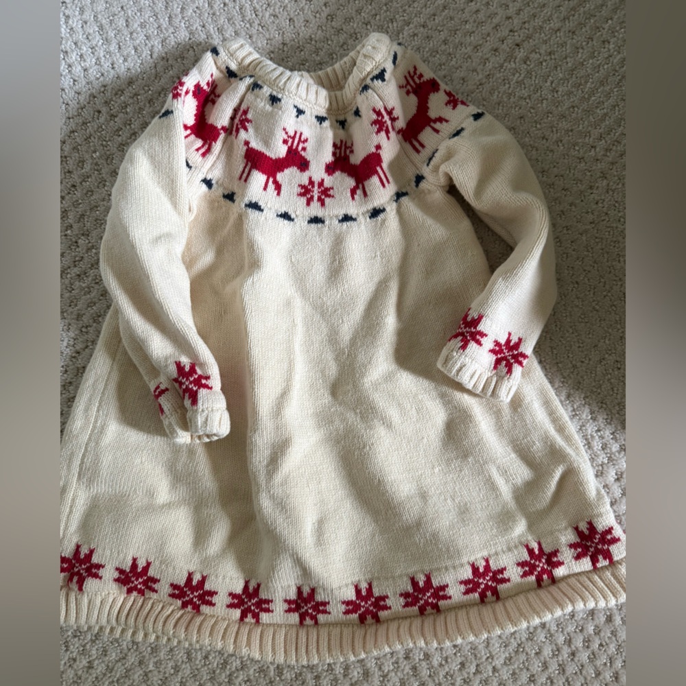 Hanna Andersson Christmas sweater dress